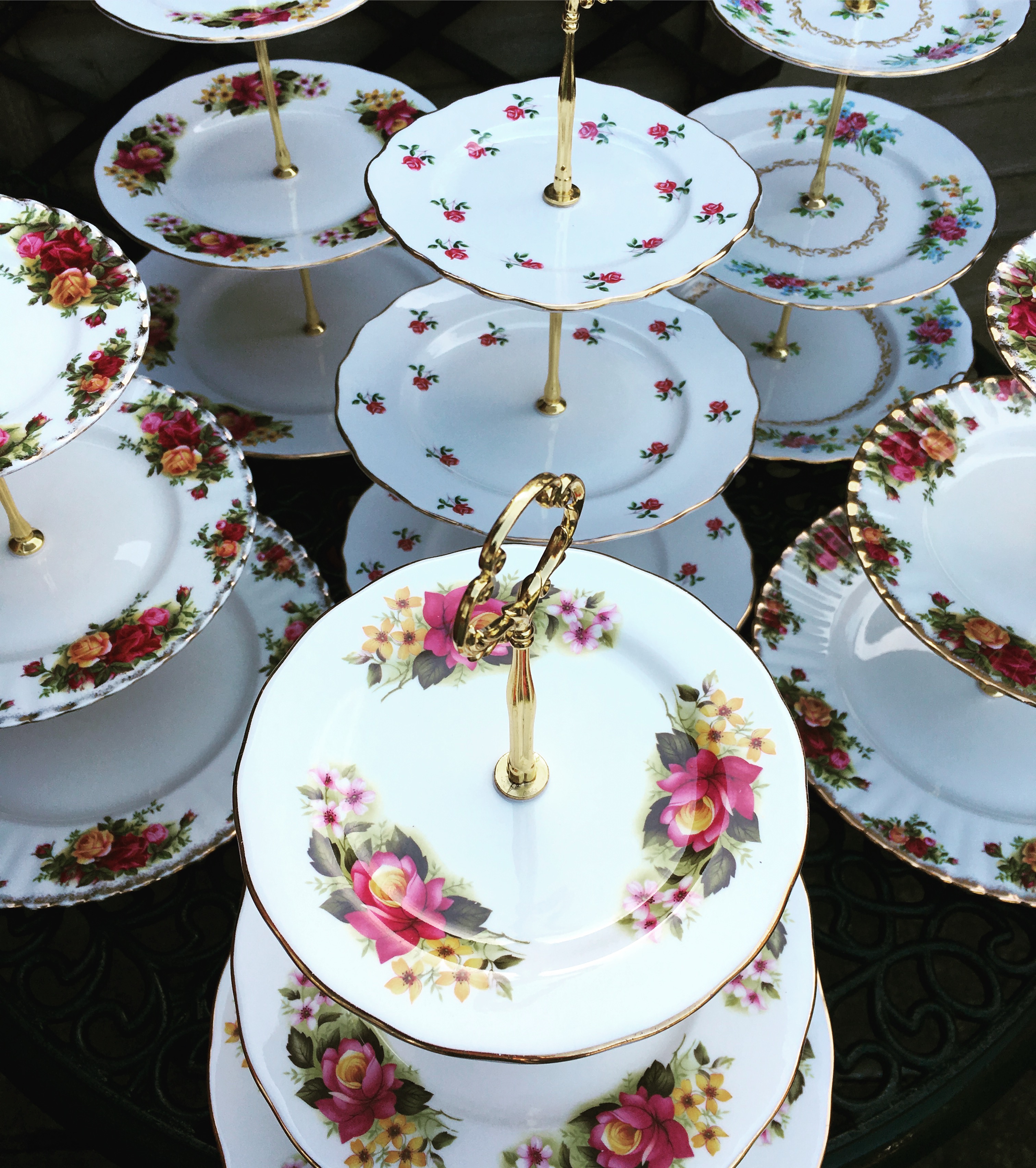 Vintage Cake Stands for hire - Brentwood Essex